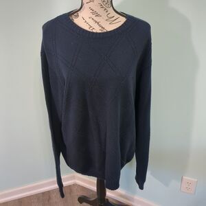Izod Blue Crew Neck Sweater Men’s large cotton dad core grandpa classic preppy t